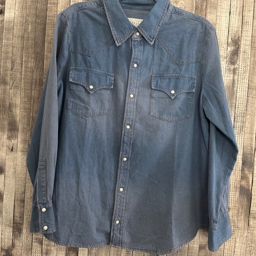 THIS IS THE GREAT /WESTERN MOTIFF DENIM SHIRT/NEW